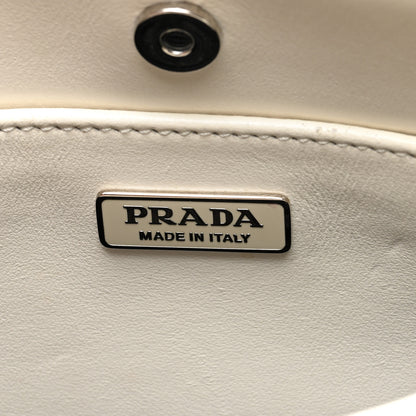 Prada Spazzolato Cleo Shoulder Bag White 6 of 9