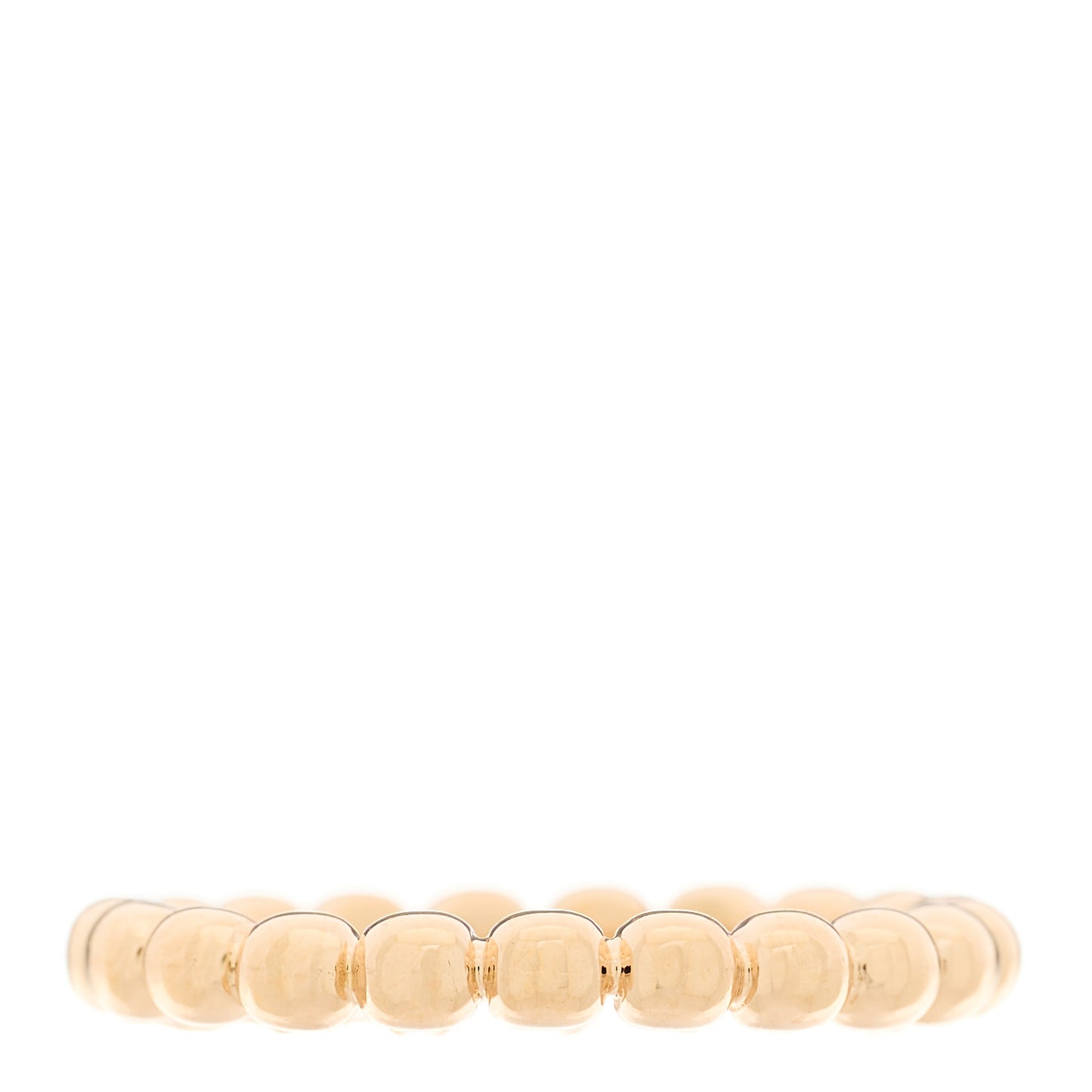 18K Rose Gold Narrow Ziegfeld Beaded Band Ring 52 6