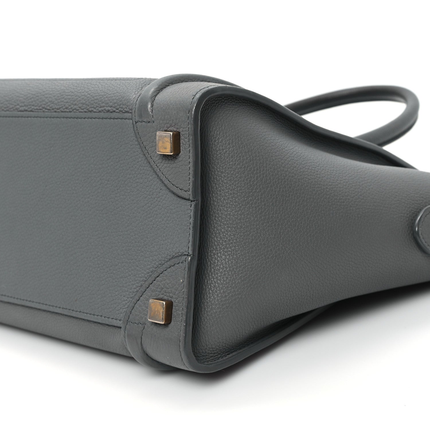 Celine Drummed Calfskin Micro Luggage Kohl 10 of 12