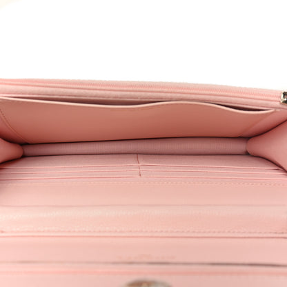 Chanel Caviar Quilted Wallet on Chain WOC Light Pink 5 of 11