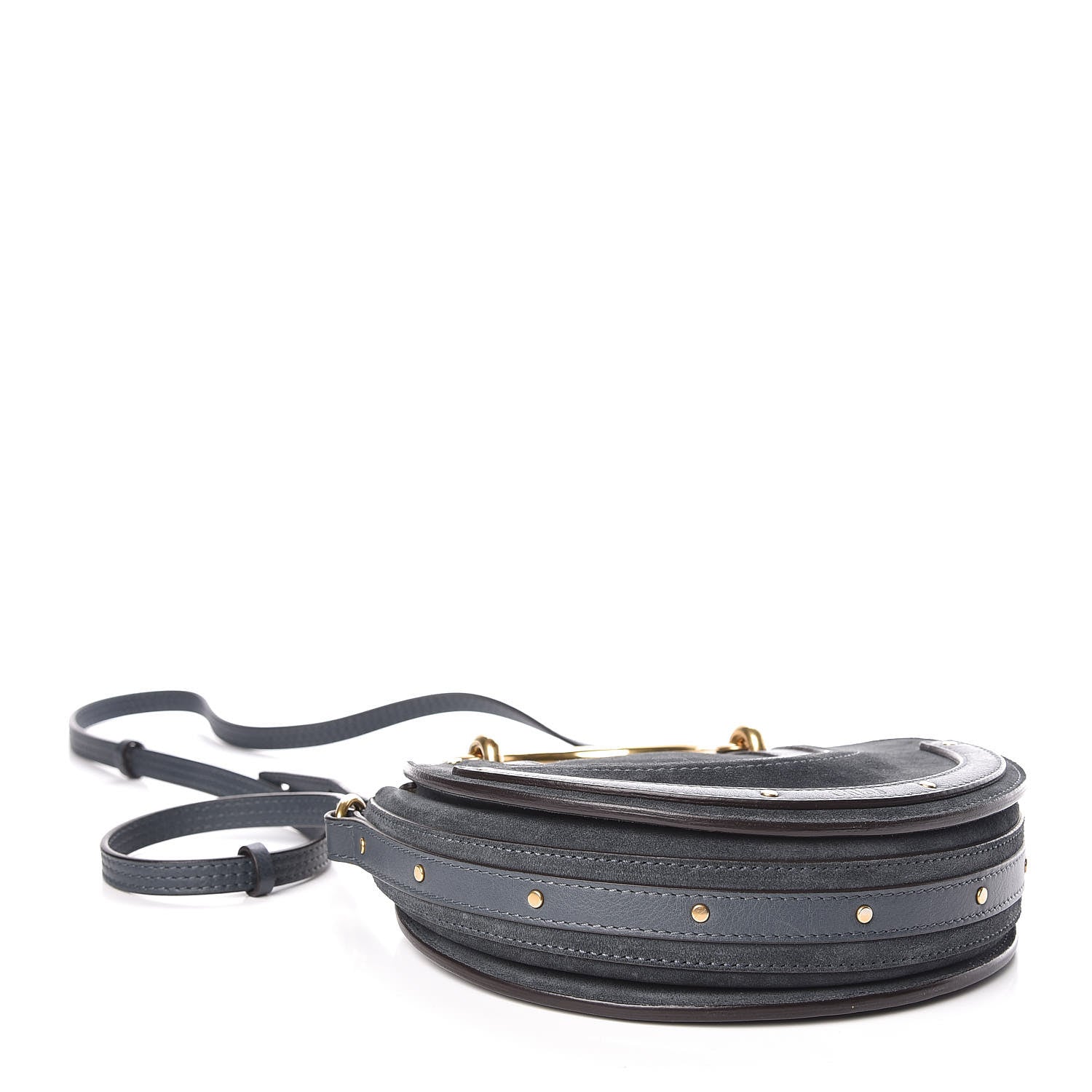 Chloe Goatskin Suede Small Pixie Bag Silver Blue 4 of 11