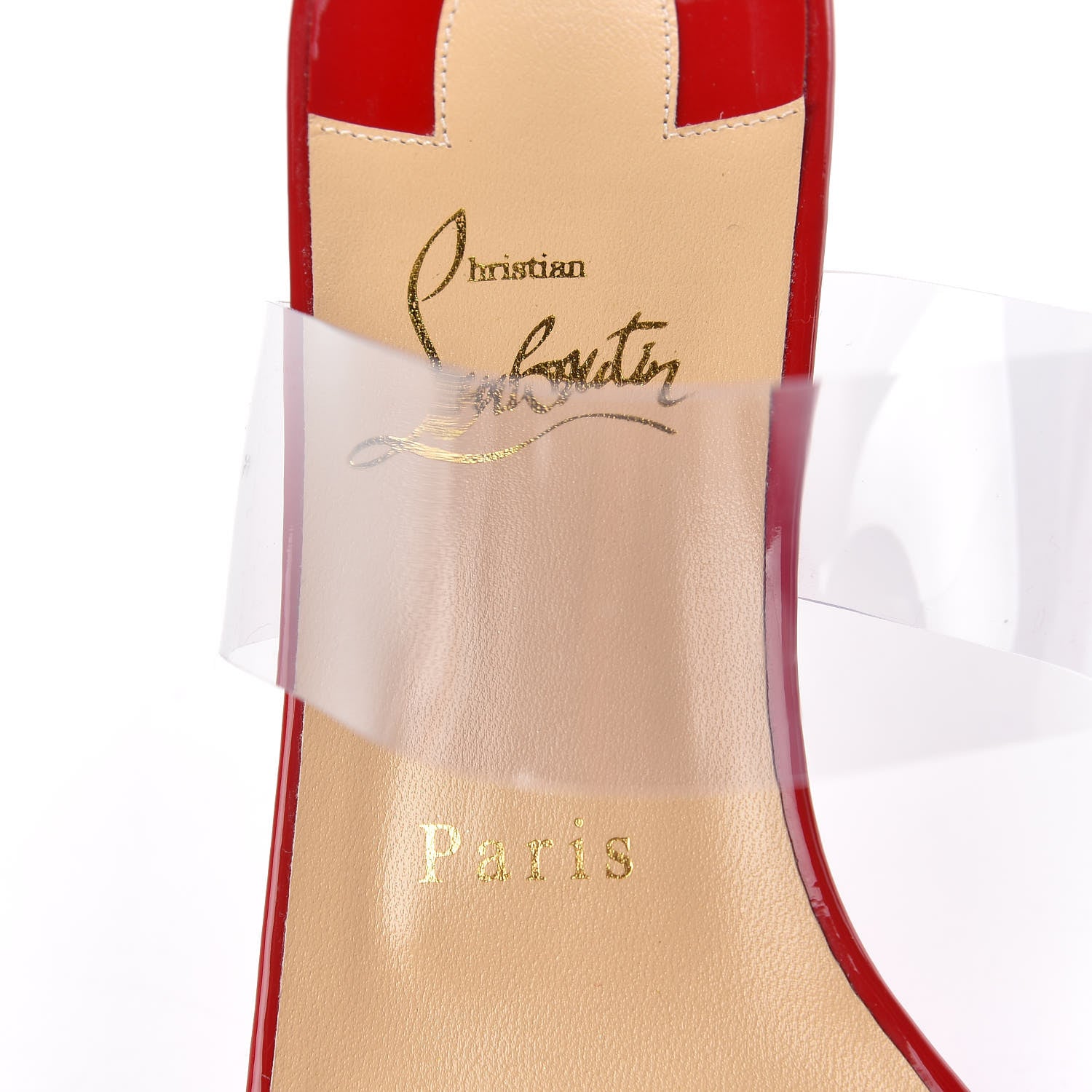 Christian Louboutin Patent PVC Just Nothing 85 Slide Sandals 39.5 Loubi 8 of 9