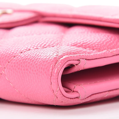 Chanel Caviar Quilted Medium Flap Wallet Pink 10 of 11