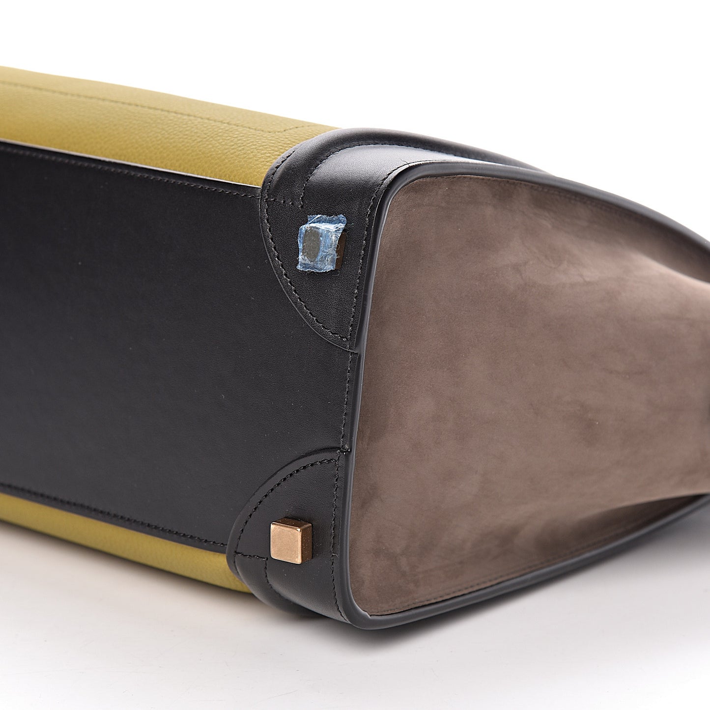 Baby Grained Calfskin Nubuck Micro Tri-Color Luggage Olive