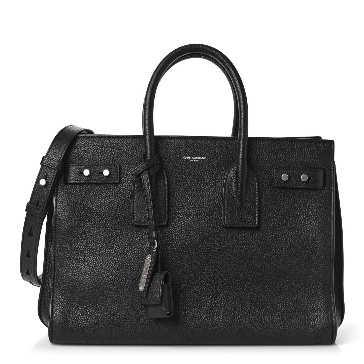 Grained Calfskin Small Supple Sac De Jour Black