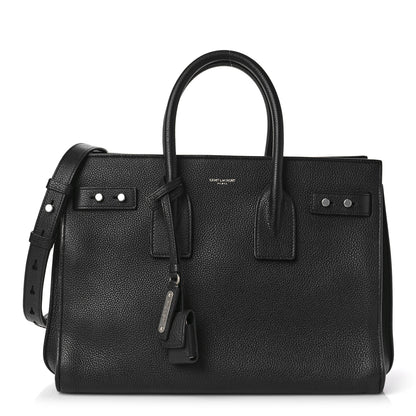 Saint Laurent Grained Calfskin Small Supple Sac De Jour Black 3 of 13