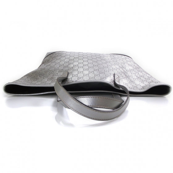 Guccissima Large Tote Silver