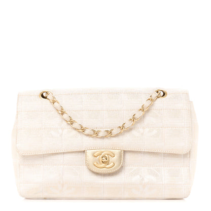 Chanel Metallic Nylon Medium Travel Flap Light Gold 1 of 13