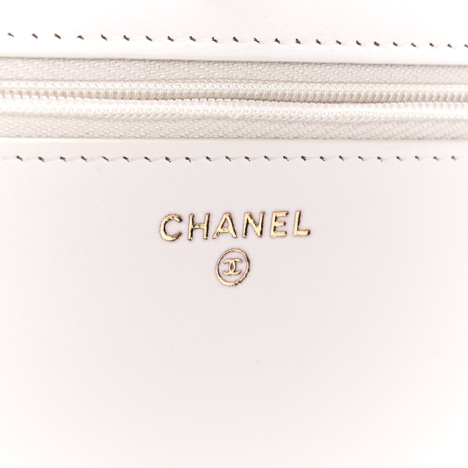 Chanel Lambskin Quilted Enamel Wallet On Chain WOC White 6 of 12
