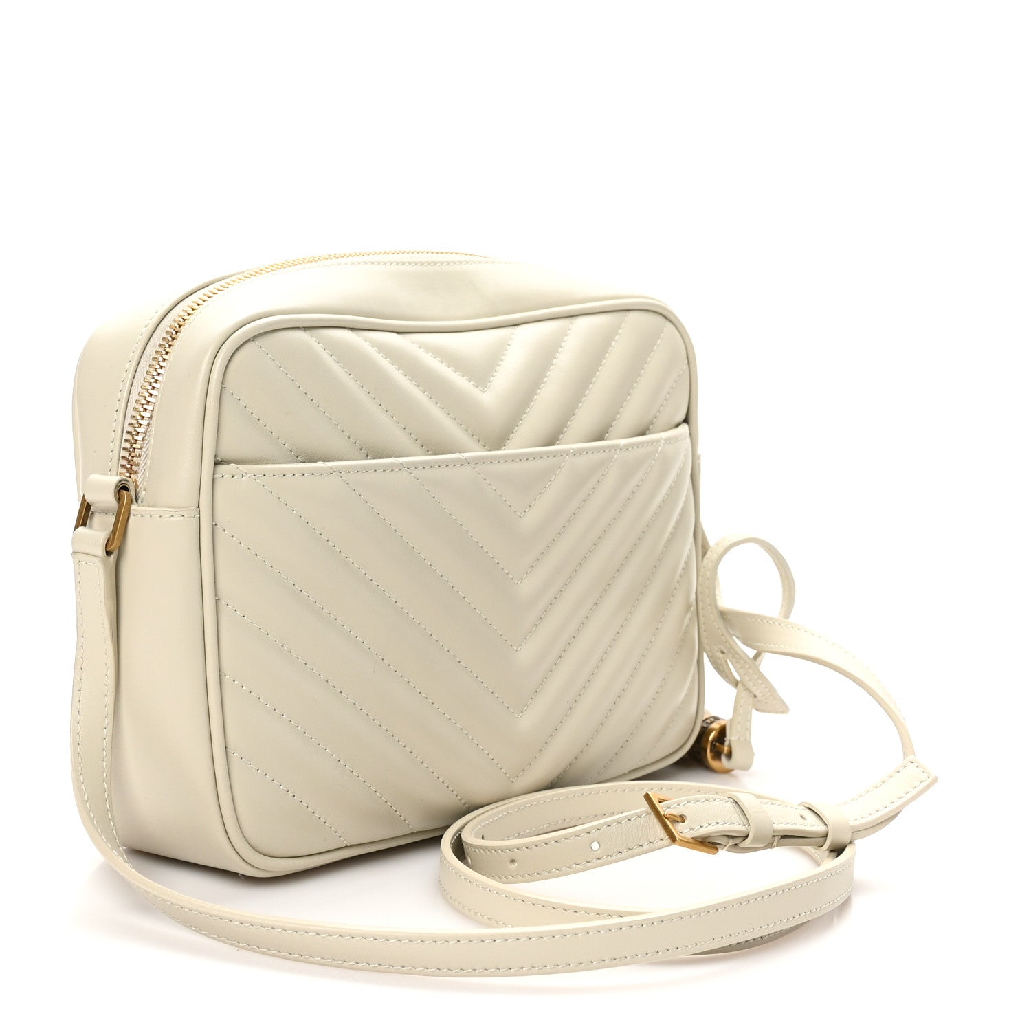 Saint Laurent Calfskin Matelasse Monogram Lou Camera Bag Blanc Vintage 3 of 10