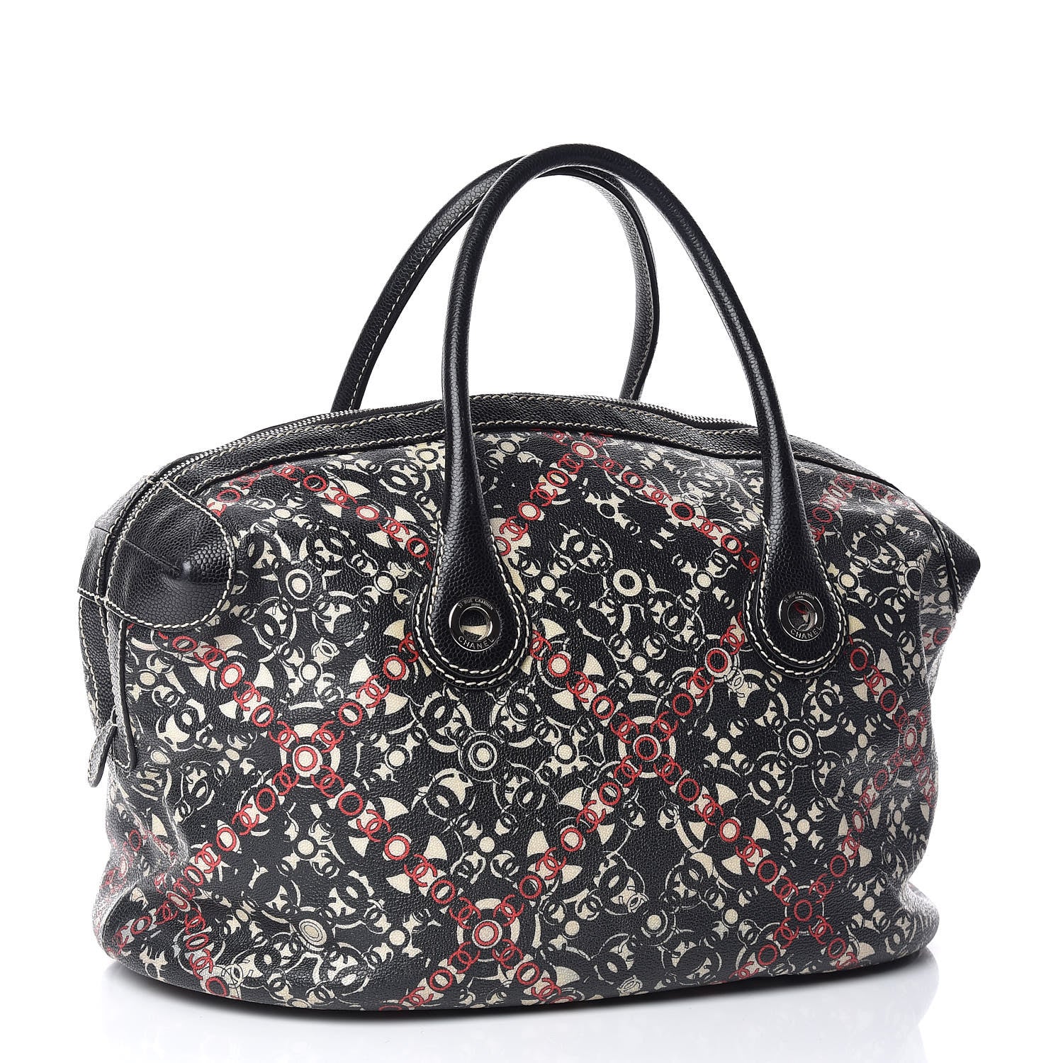 Chanel Coated Canvas Coco Bowler Black 3 of 9