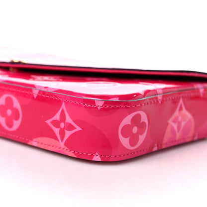 Louis Vuitton Vernis Valentine Pochette Felicie Chain Wallet Fuchsia 9 of 10