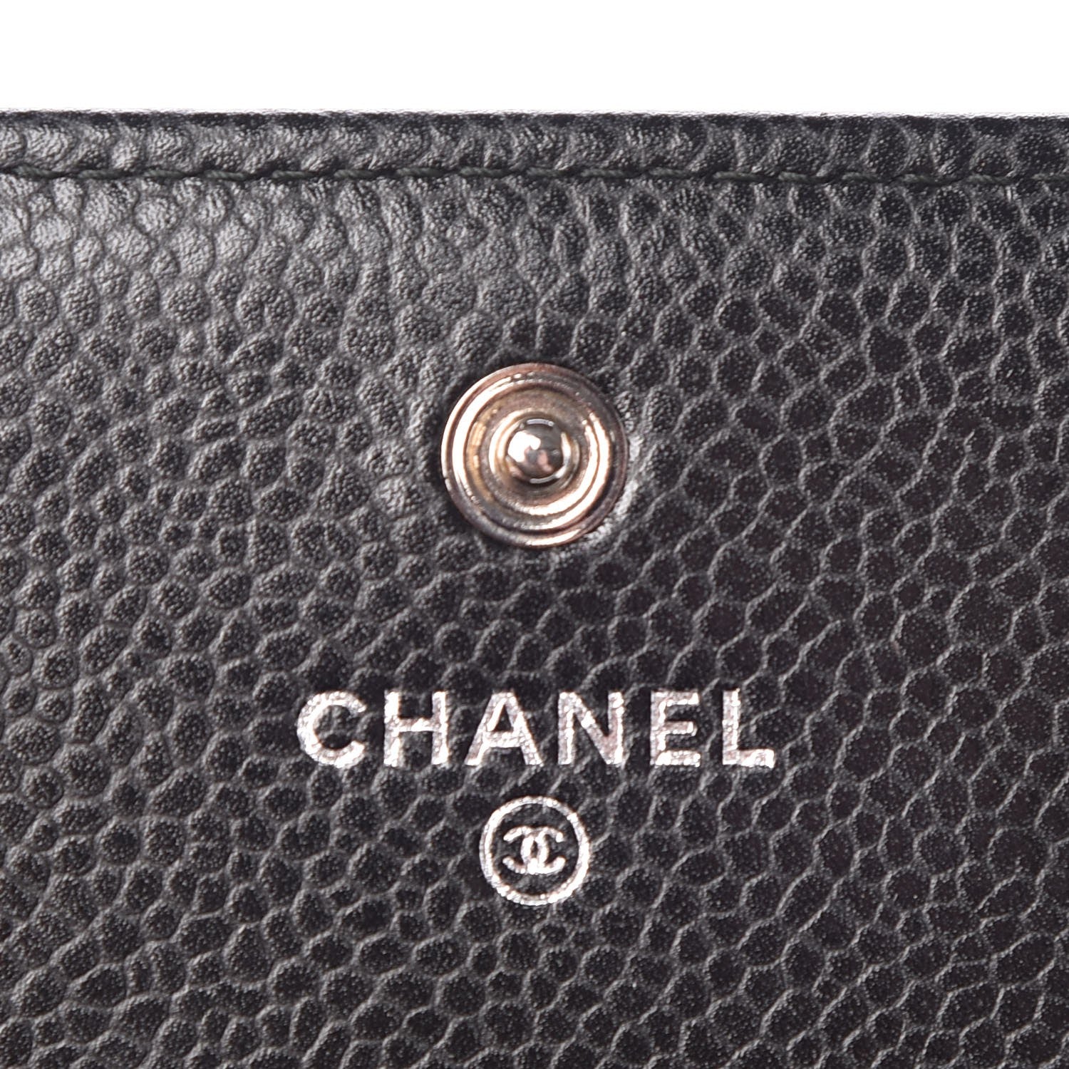 Chanel Caviar Quilted Diamond CC Large Gusset Flap Wallet Black 6 of 8