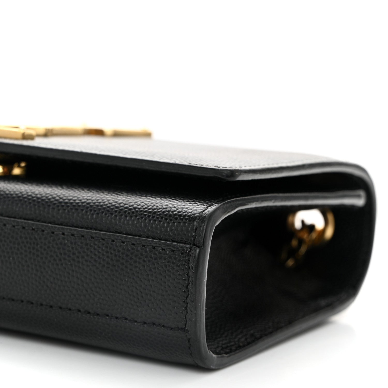 Saint Laurent Grain De Poudre Small Monogram Kate Satchel Black 10 of 11