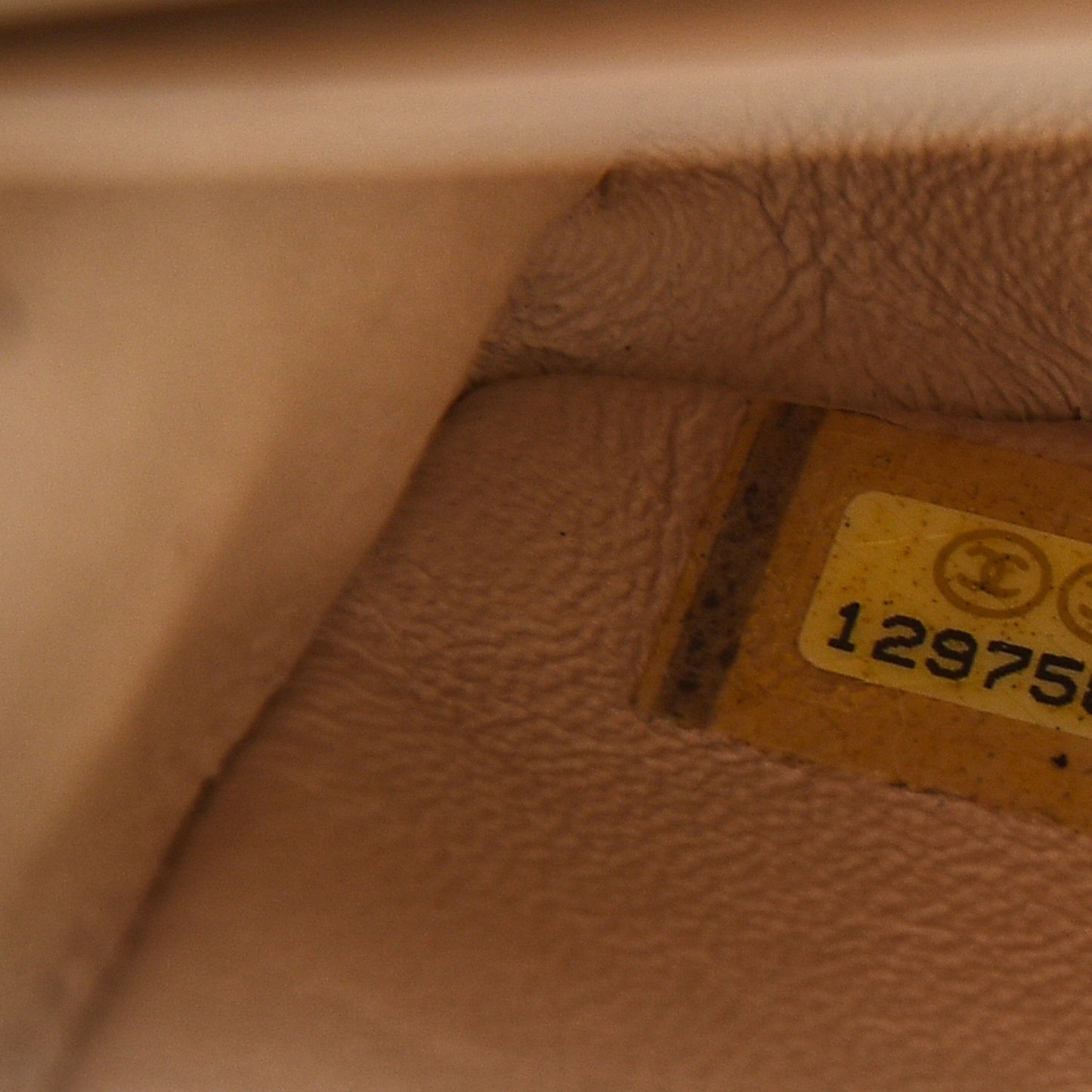Lambskin Quilted Medium Double Flap Beige