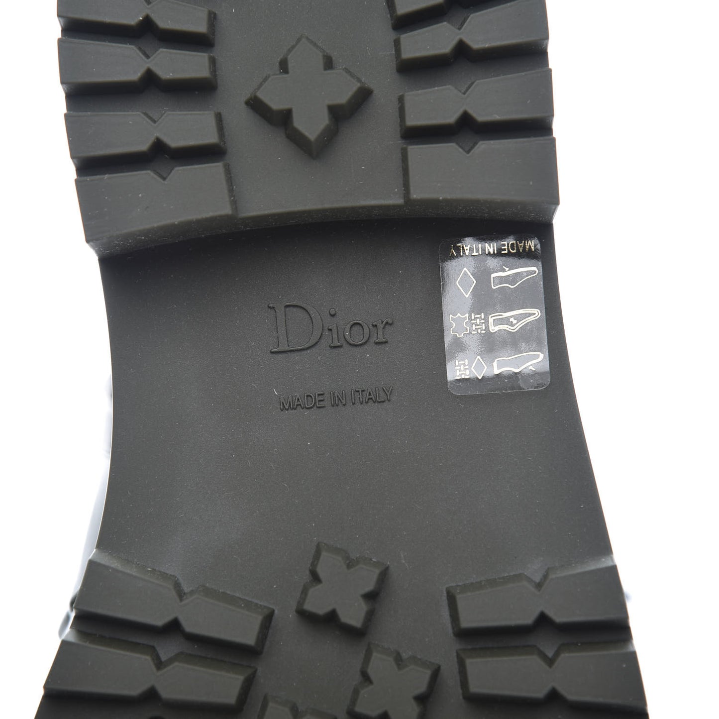 Shiny Rubber Diorcamp Low Boots 37 Military