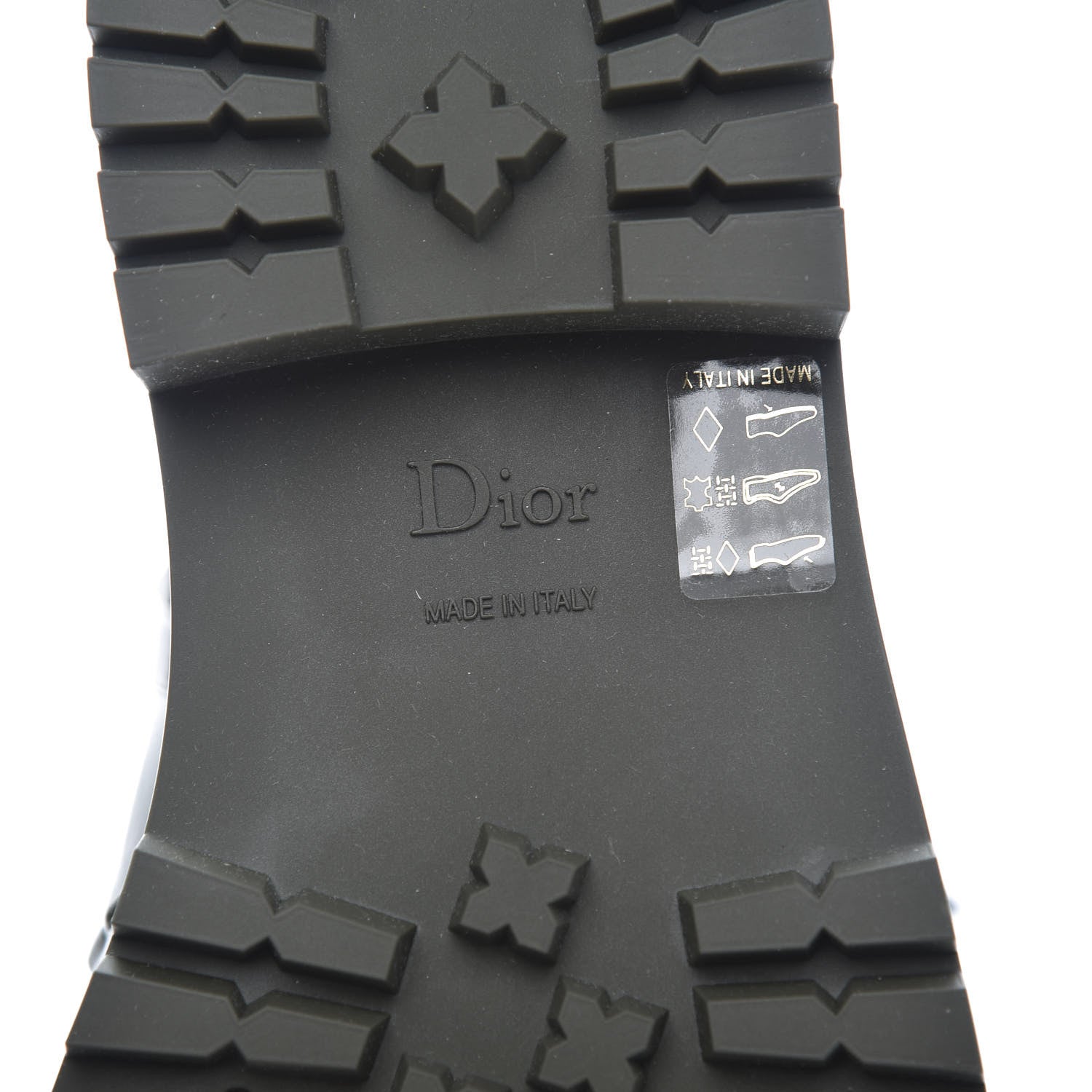 Christian Dior Shiny Rubber Diorcamp Low Boots 37 Military 8 of 9
