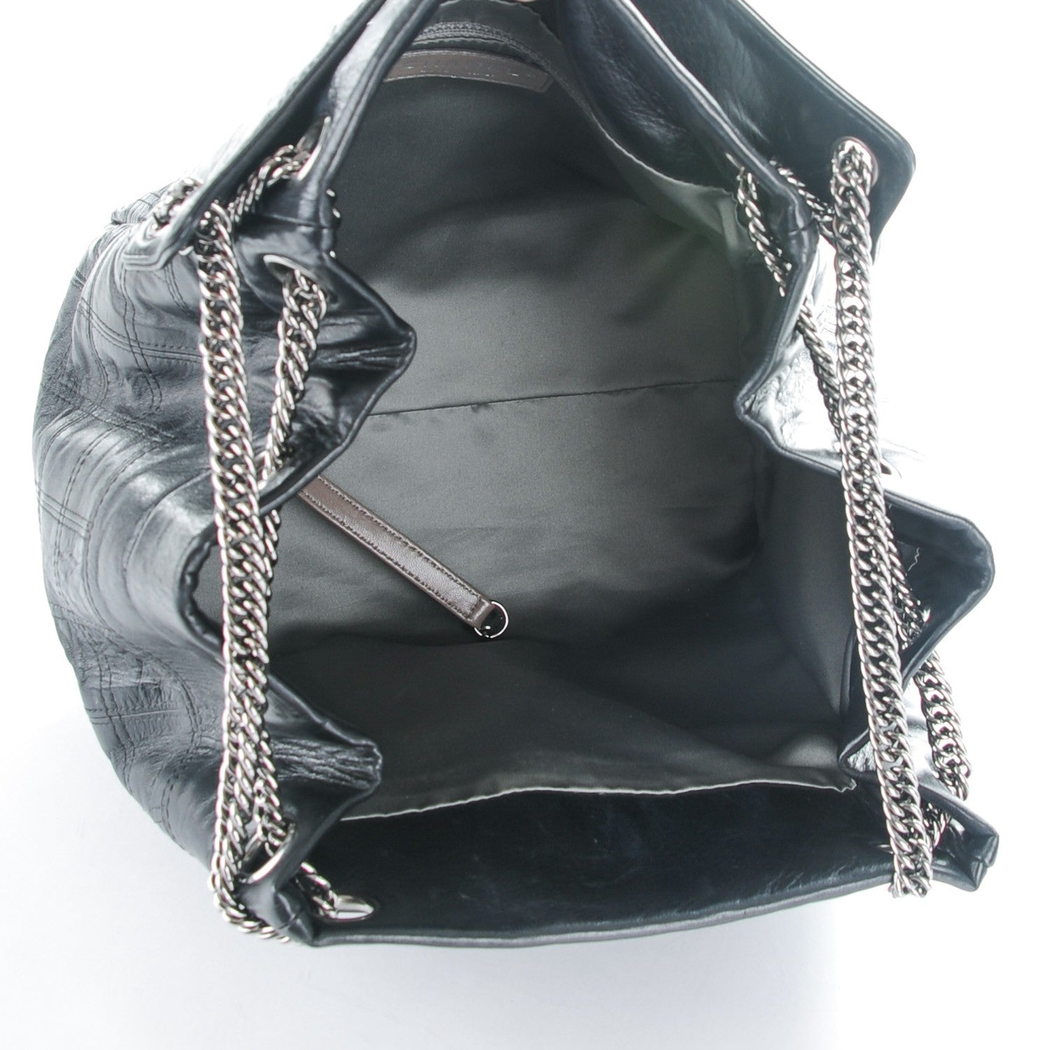 Chanel Lambskin Square Stitched Lax Accordion Shoulder Bag Black 5 of 7