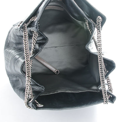 Chanel Lambskin Square Stitched Lax Accordion Shoulder Bag Black 5 of 7