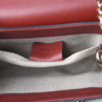 Gucci Soft Microguccissima Mini Emily Chain Shoulder Bag Rosso 8 of 9