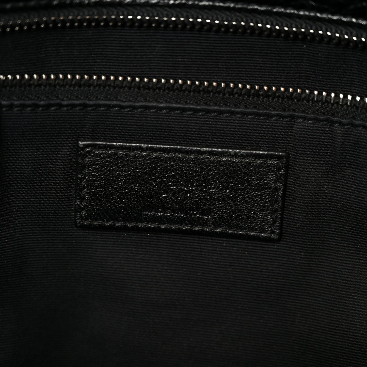 Crinkled Calfskin Matelasse Monogram Large Niki Chain Satchel Black
