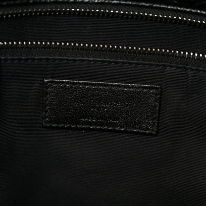 Saint Laurent Crinkled Calfskin Matelasse Monogram Large Niki Chain Satchel Black 6 of 11