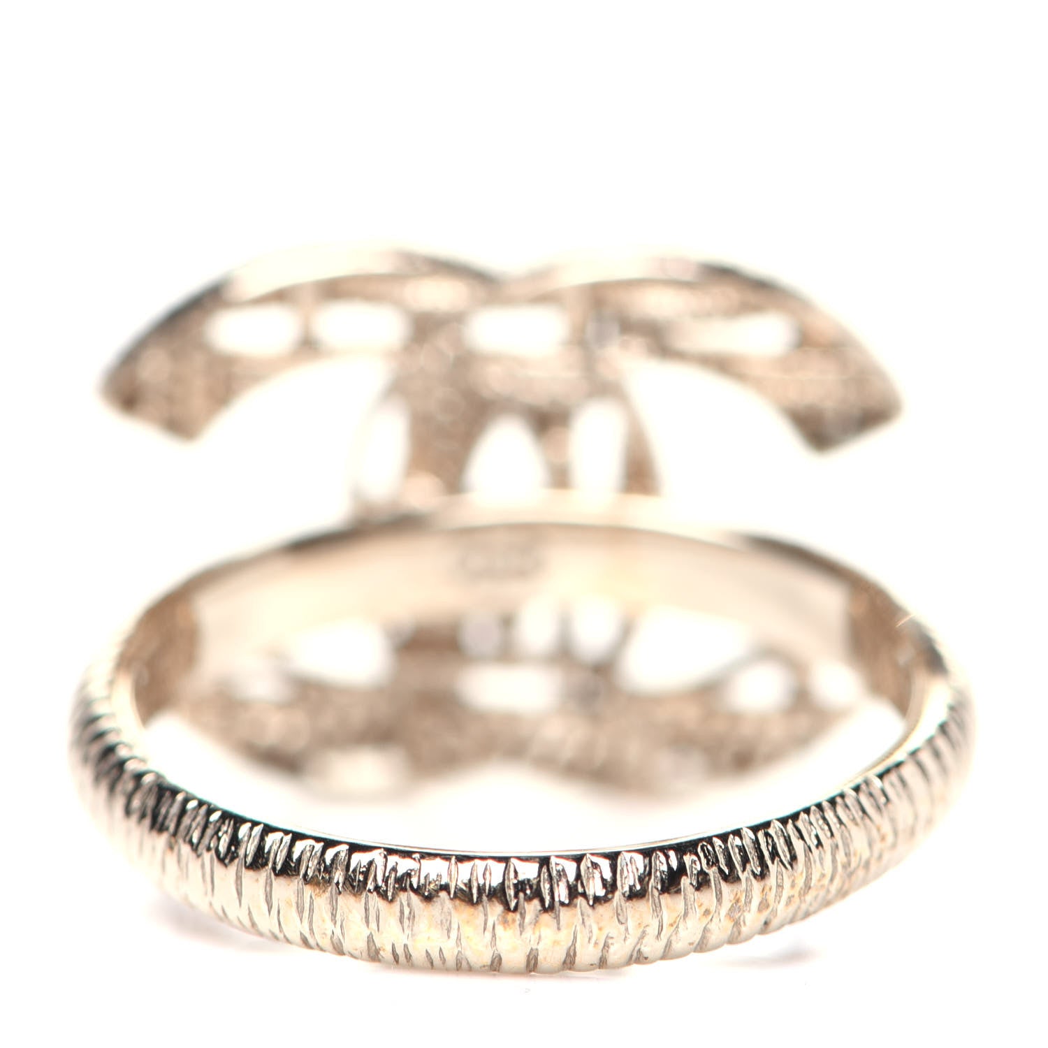 Chanel CC Logo Ring 6.75 Gold 3 of 5