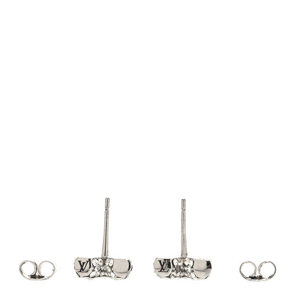 Louis Vuitton Crystal Essential V Stud Earrings Silver 3 of 5