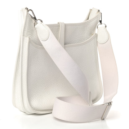 Hermes Taurillon Clemence Evelyne III PM White 2 of 4