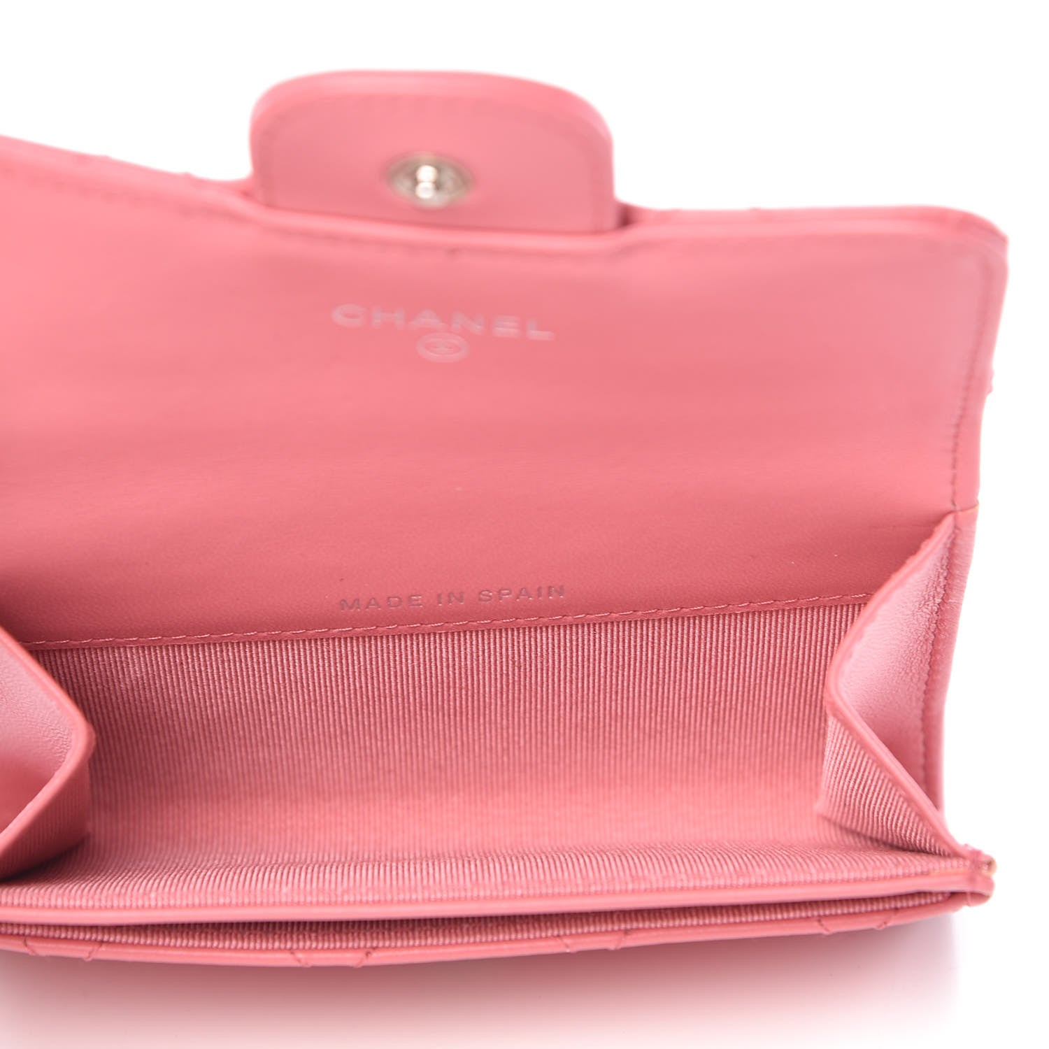 Chanel Lambskin Quilted Flap Card Holder Pink 5 of 12