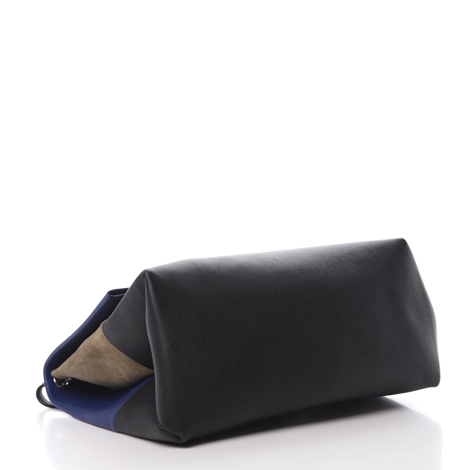 Celine Calfskin Suede All Soft Shoulder Bag Indigo 3 of 14