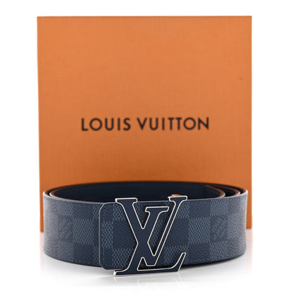 Louis Vuitton Damier Graphite Damier Infini 40mm LV Initiales Reversible Belt 85 34 Blue 7 of 7