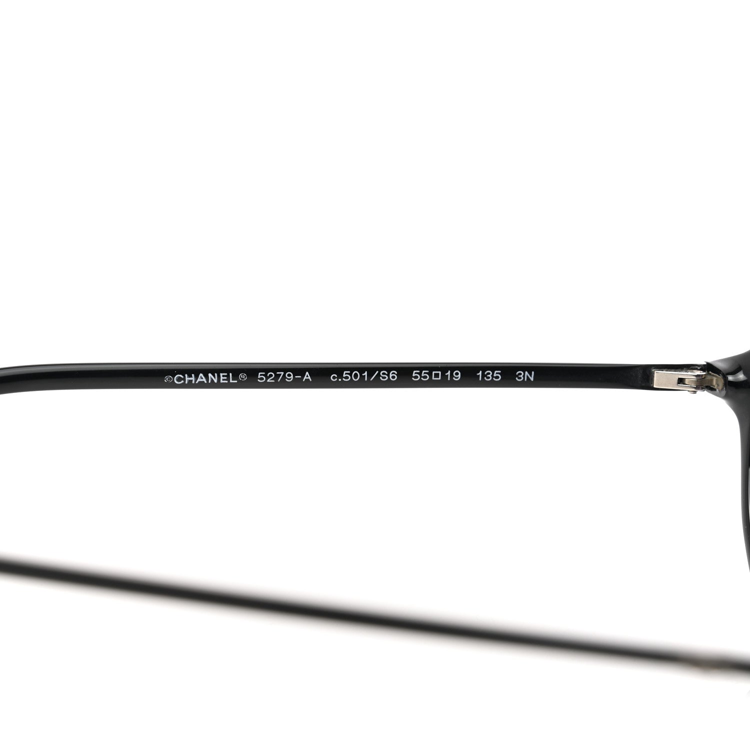 Chanel CC Round Spring Sunglasses 5279-A Black 5 of 8