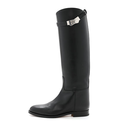 Hermes Box Kelly Jumping Boots 36 Black 1 of 10