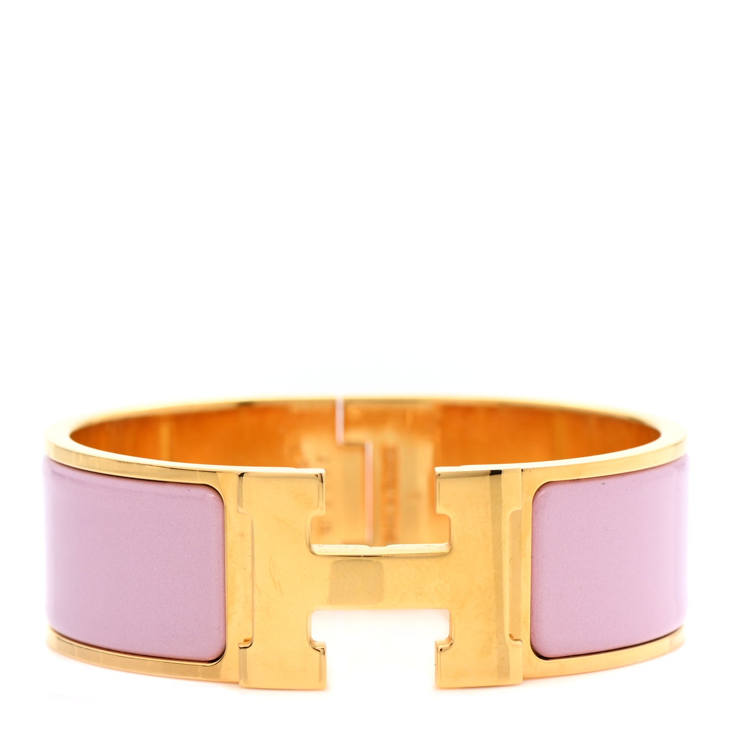 Enamel Wide Clic Clac H Bracelet Rose Dragee