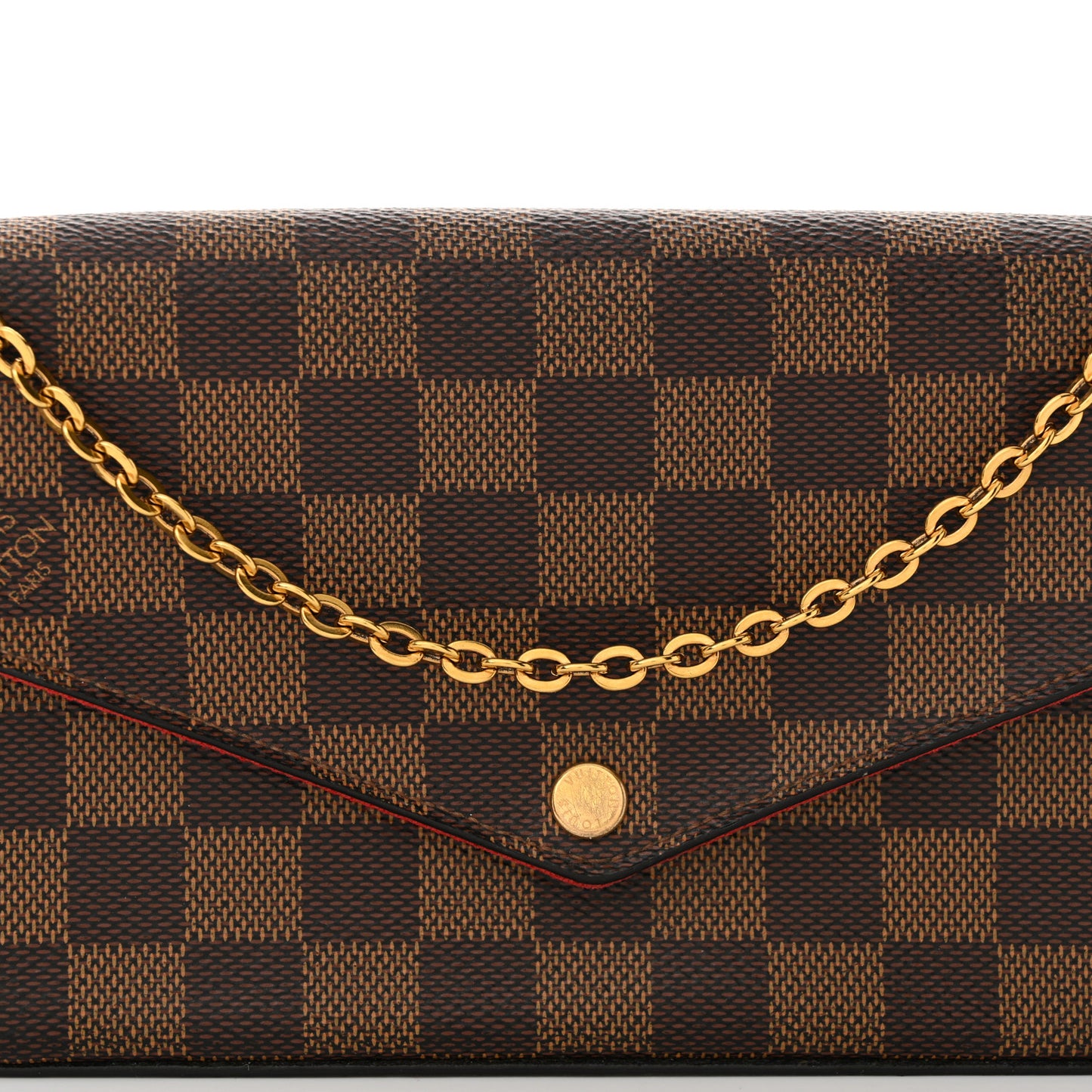 Damier Ebene Pochette Felicie Chain Wallet