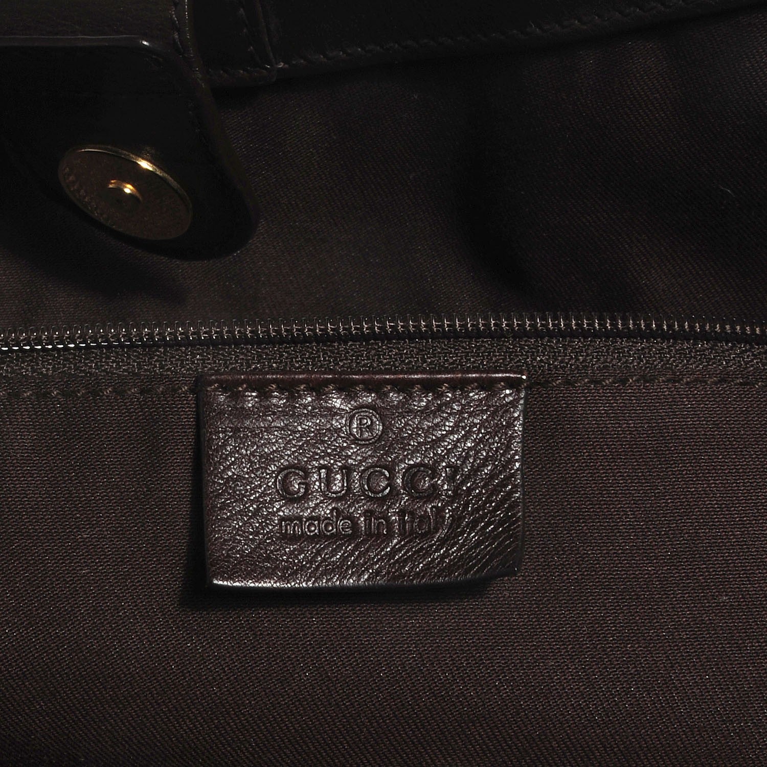 Gucci Leather Large Sukey Tote Dark Brown 7 of 9