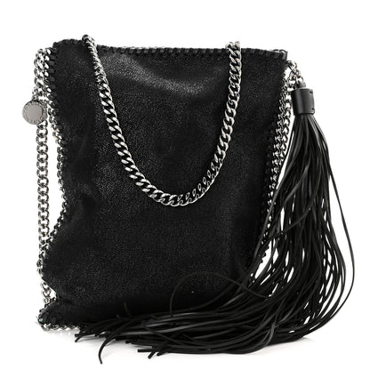 Stella McCartney Shaggy Deer Falabella Tassel Flat Crossbody Black 1 of 11