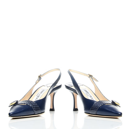Jimmy Choo Kid Forever Slingback Pumps 38 Navy 5 of 11