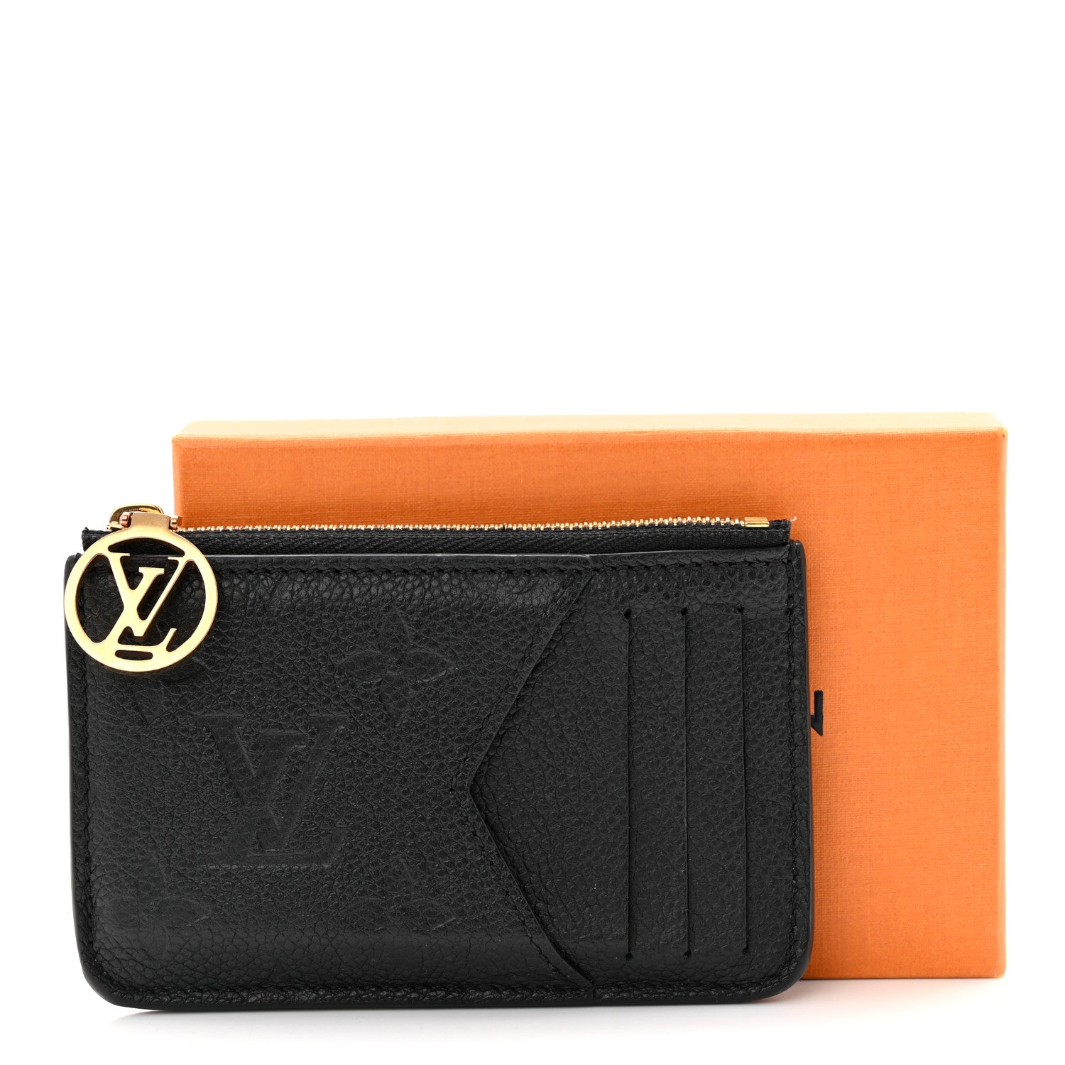 Louis Vuitton Empreinte Monogram Zipped Romy Card Holder Black 7 of 7