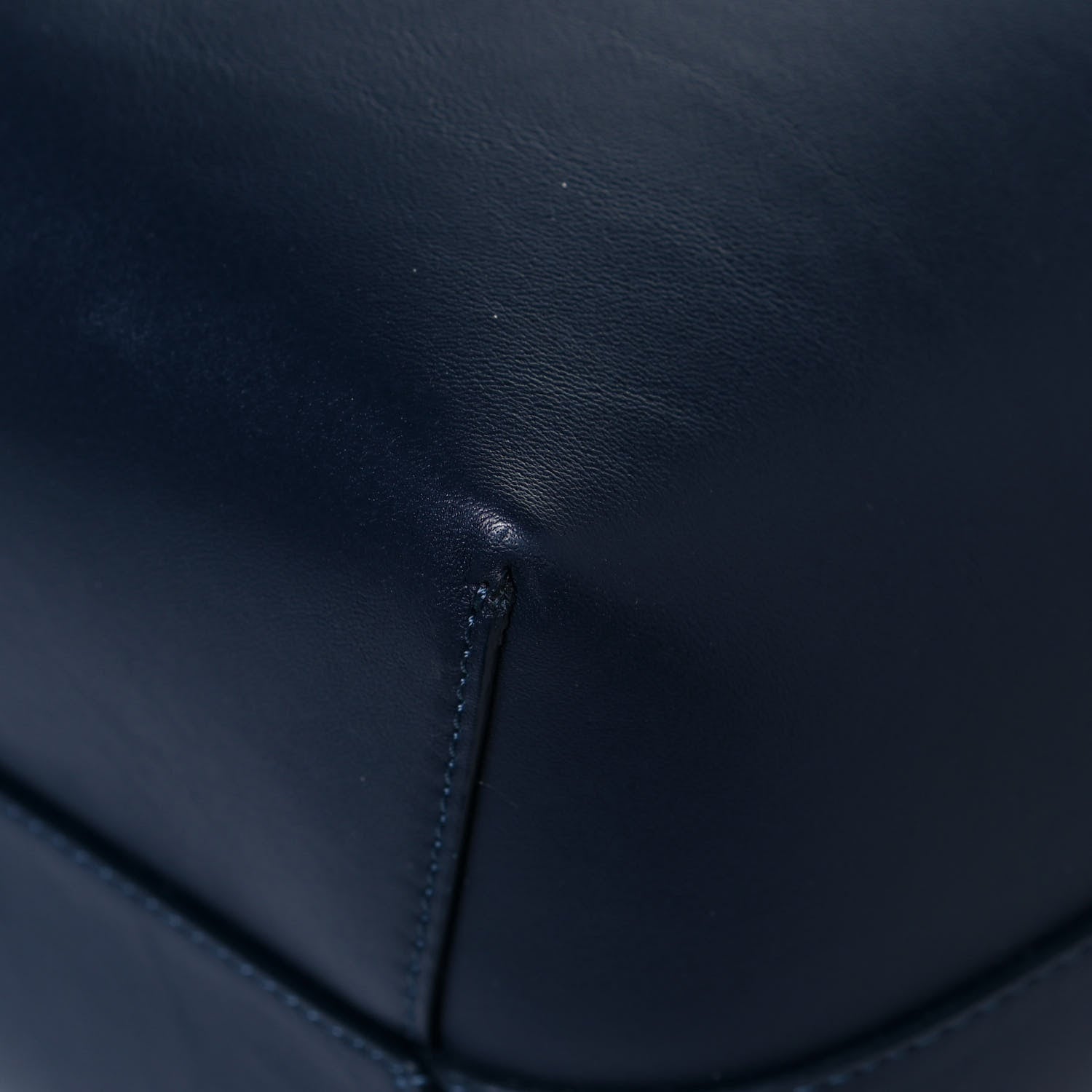 Mansur Gavriel Vegetable Tanned Calfskin Bucket Bag Navy Blue 12 of 15
