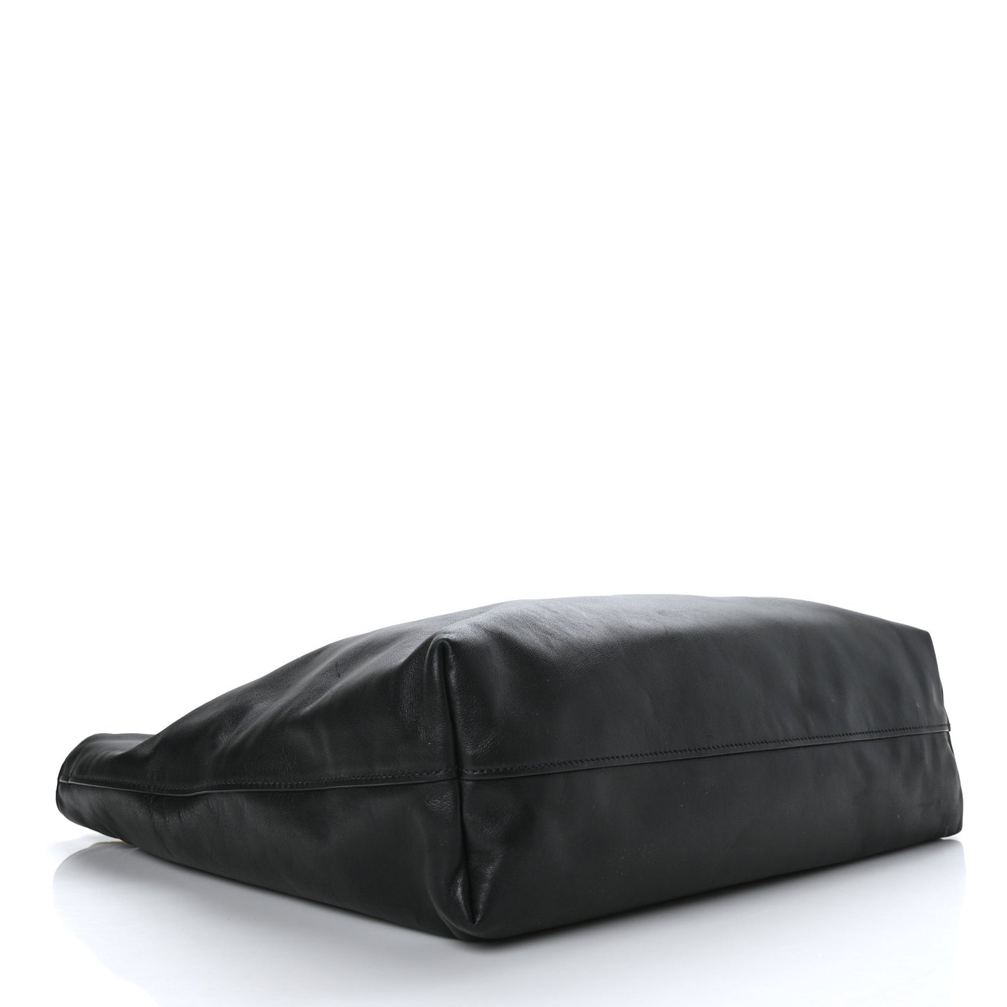 Soft Calf Shopping Tote Black