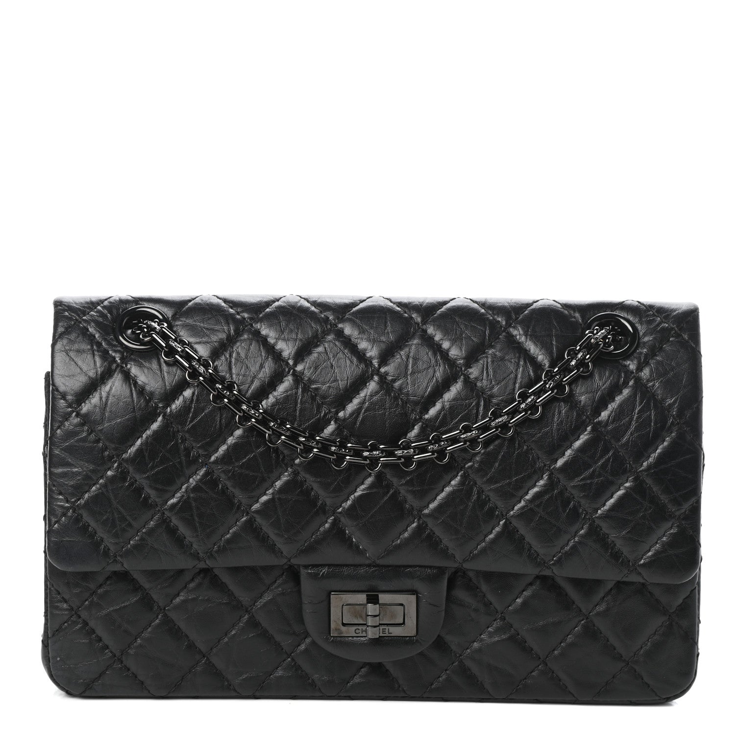 Chanel Aged Calfskin Quilted 2.55 Reissue 225 Flap So Black 1 of 10