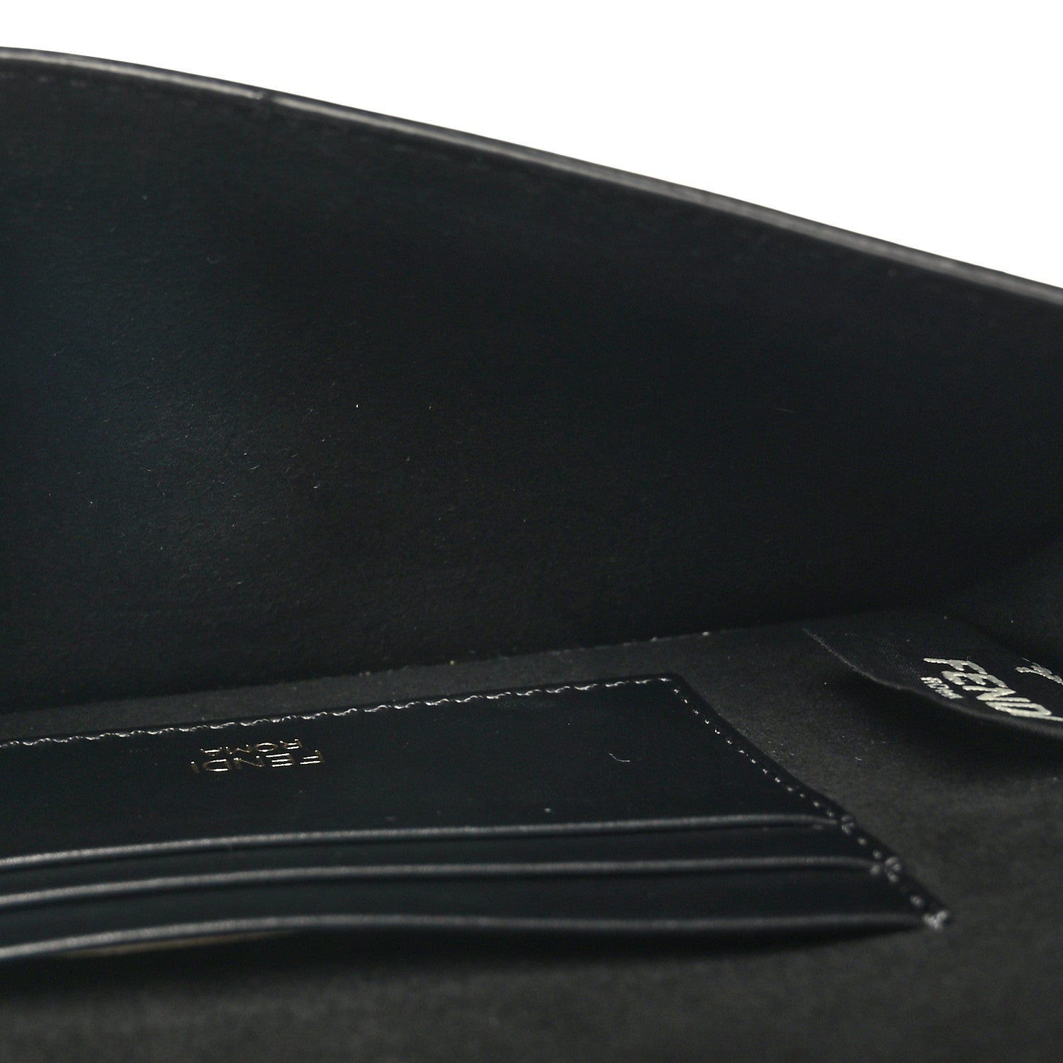 Fendi Vitello King Mini Flat Baguette Black 5 of 10