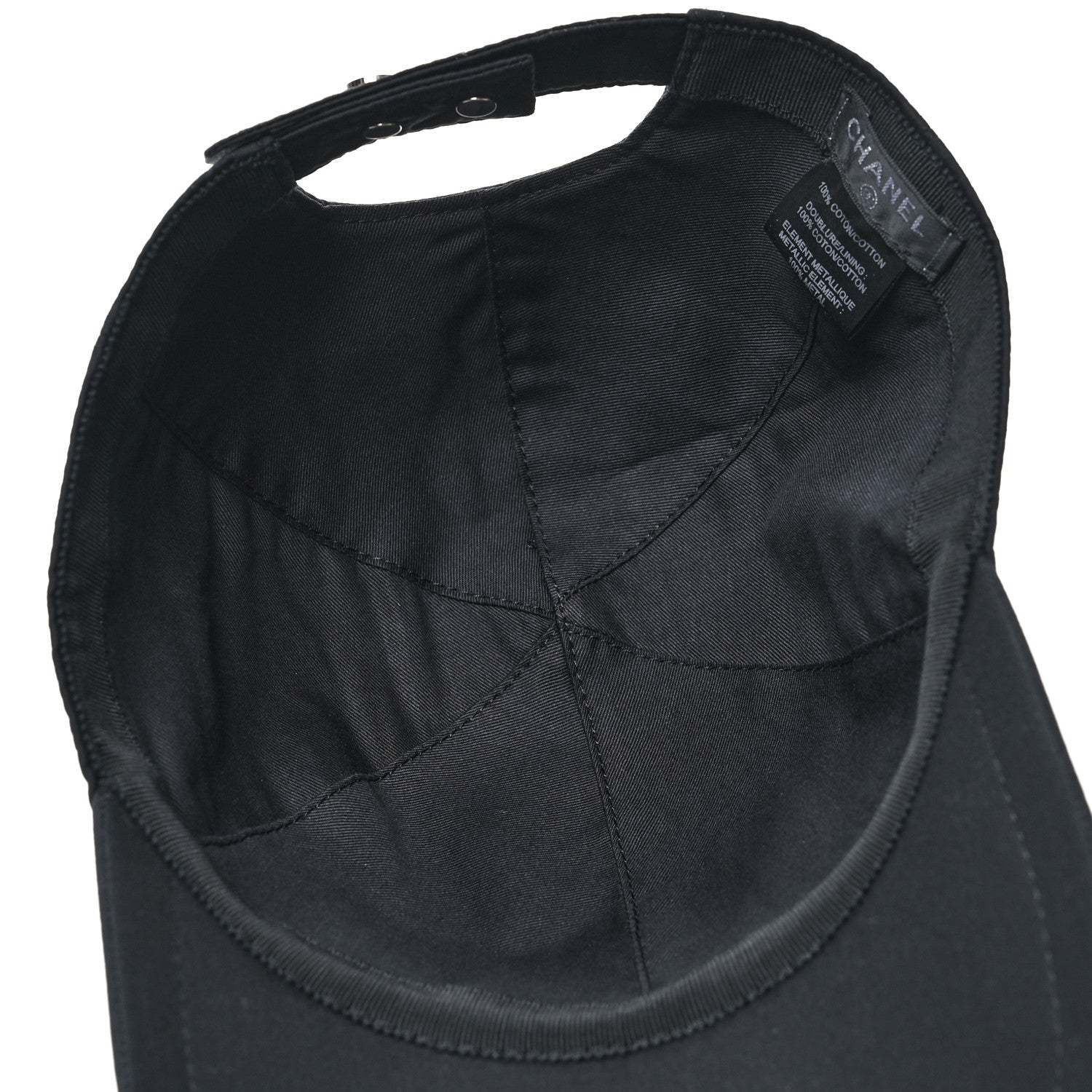 Chanel Cotton CC Cap Hat Black 6 of 7