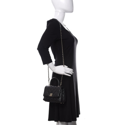 Chanel Caviar Quilted Extra Mini Coco Handle Flap Black 2 of 11