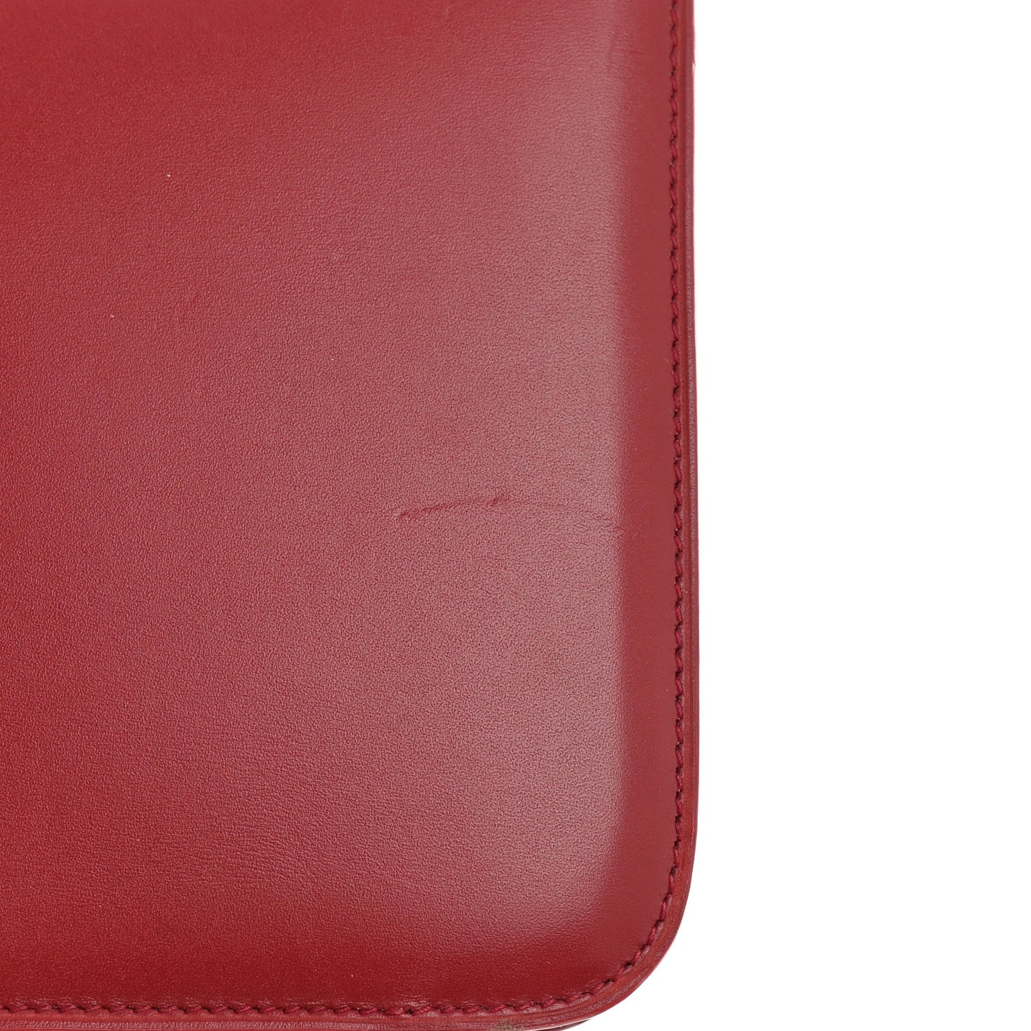 Box Calfskin Le Carre Satchel Opyum Red