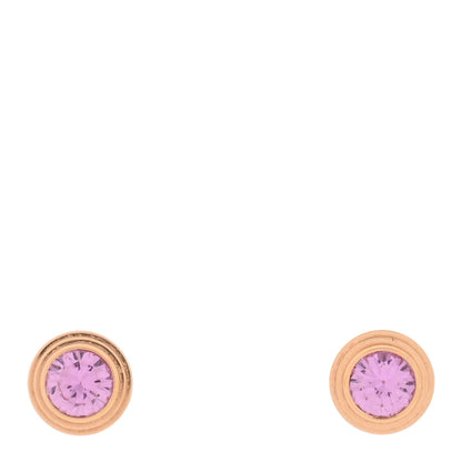 Cartier 18K Pink Gold Pink Sapphire D'Amour Earrings 1 of 5