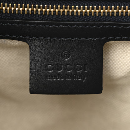 Gucci Monogram Selleria Calfskin Vintage Web Medium Boston Beige Blue 14 of 31