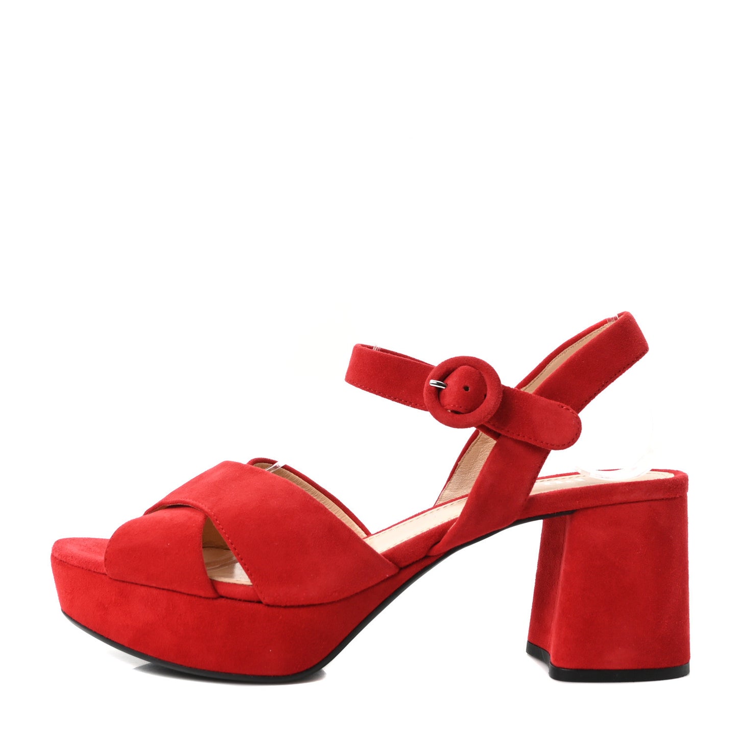 Camoscio Crisscross Platform 25/85mm Sandals 37.5 Red